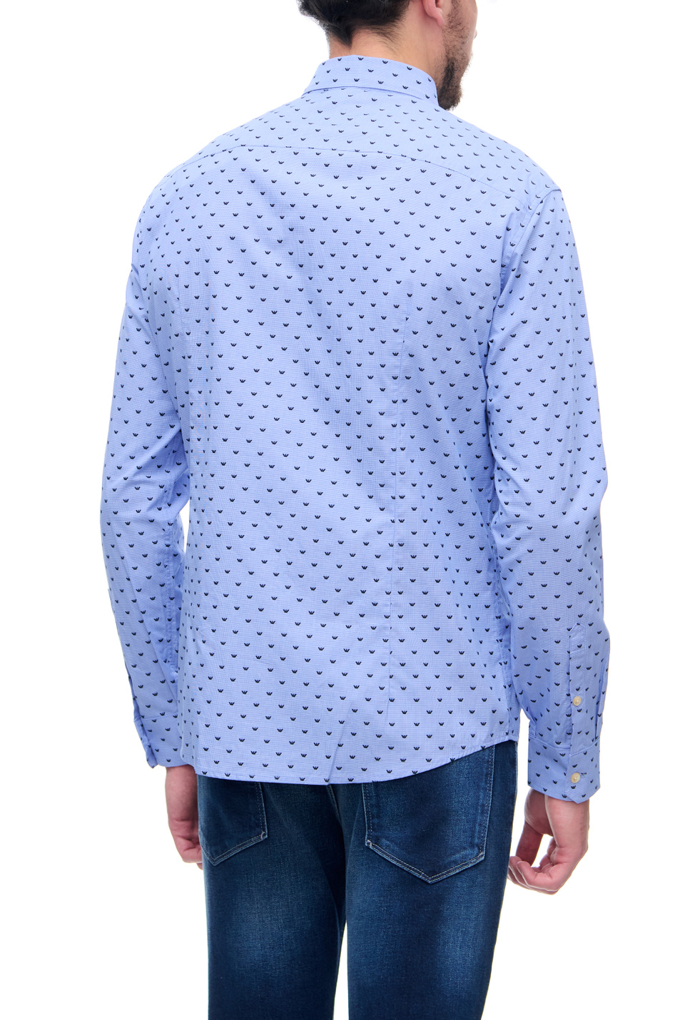 Мужской Emporio Armani Рубашка из натурального хлопка (цвет ), артикул 6K1CD4-1NZRZ | Фото 4
