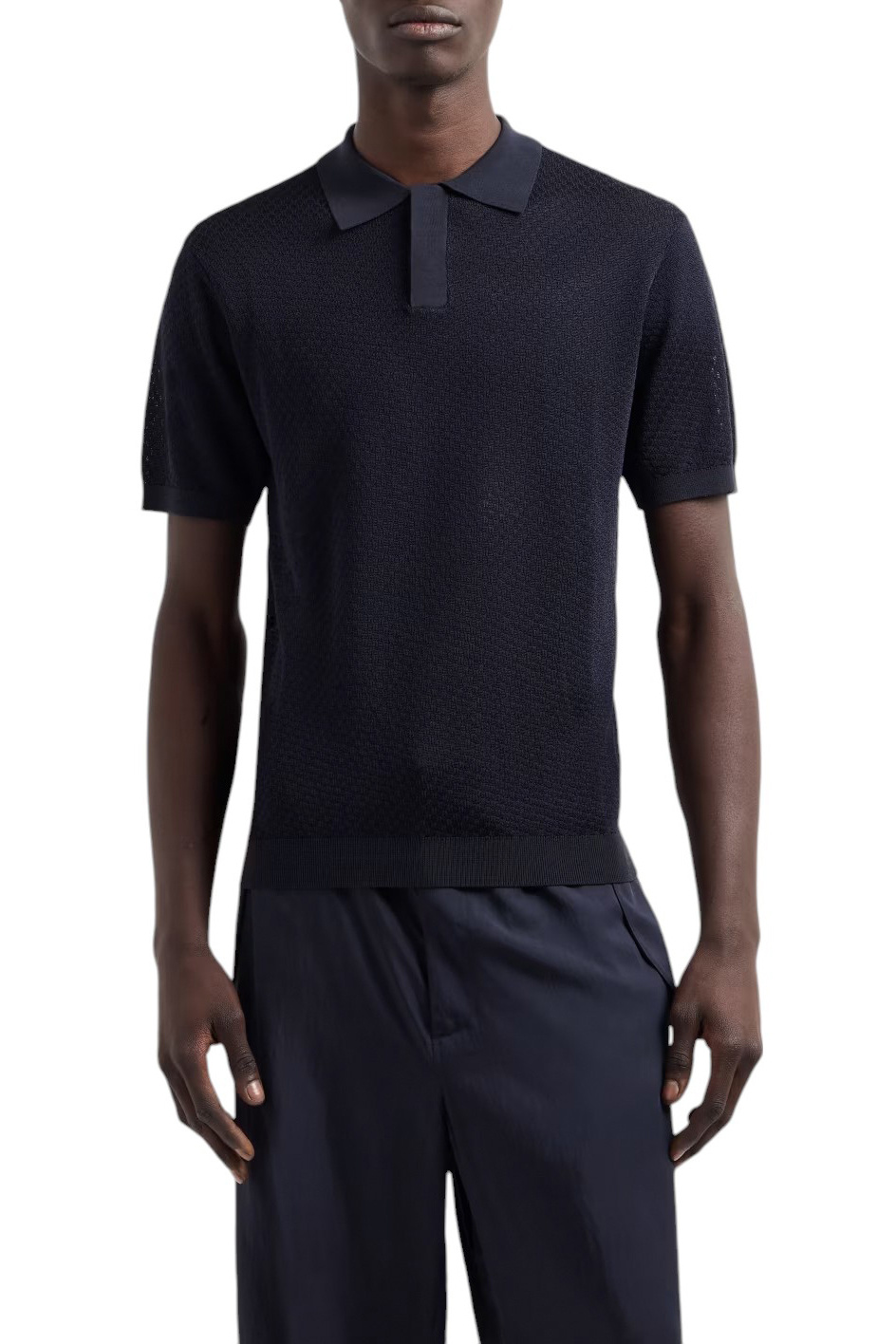 Мужской Emporio Armani Поло из хлопка и вискозы (цвет ), артикул EM001139-AF14851 | Фото 3