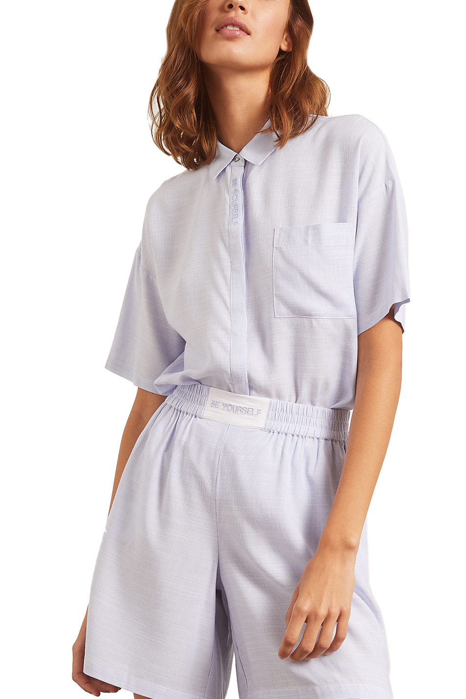 Женский Etam Пижамная рубашка с нагрудным карманом (цвет ), артикул 6526058 | Фото 1