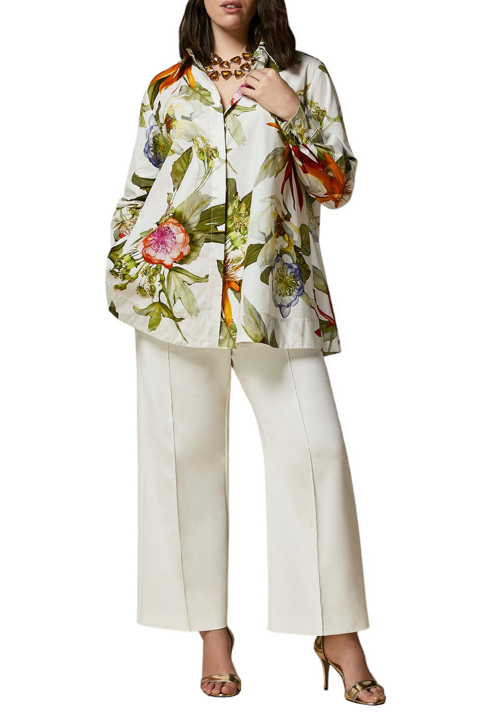 Женский Marina Rinaldi Рубашка APPIA из натурального хлопка с принтом (цвет ), артикул 2417191151 | Фото 2