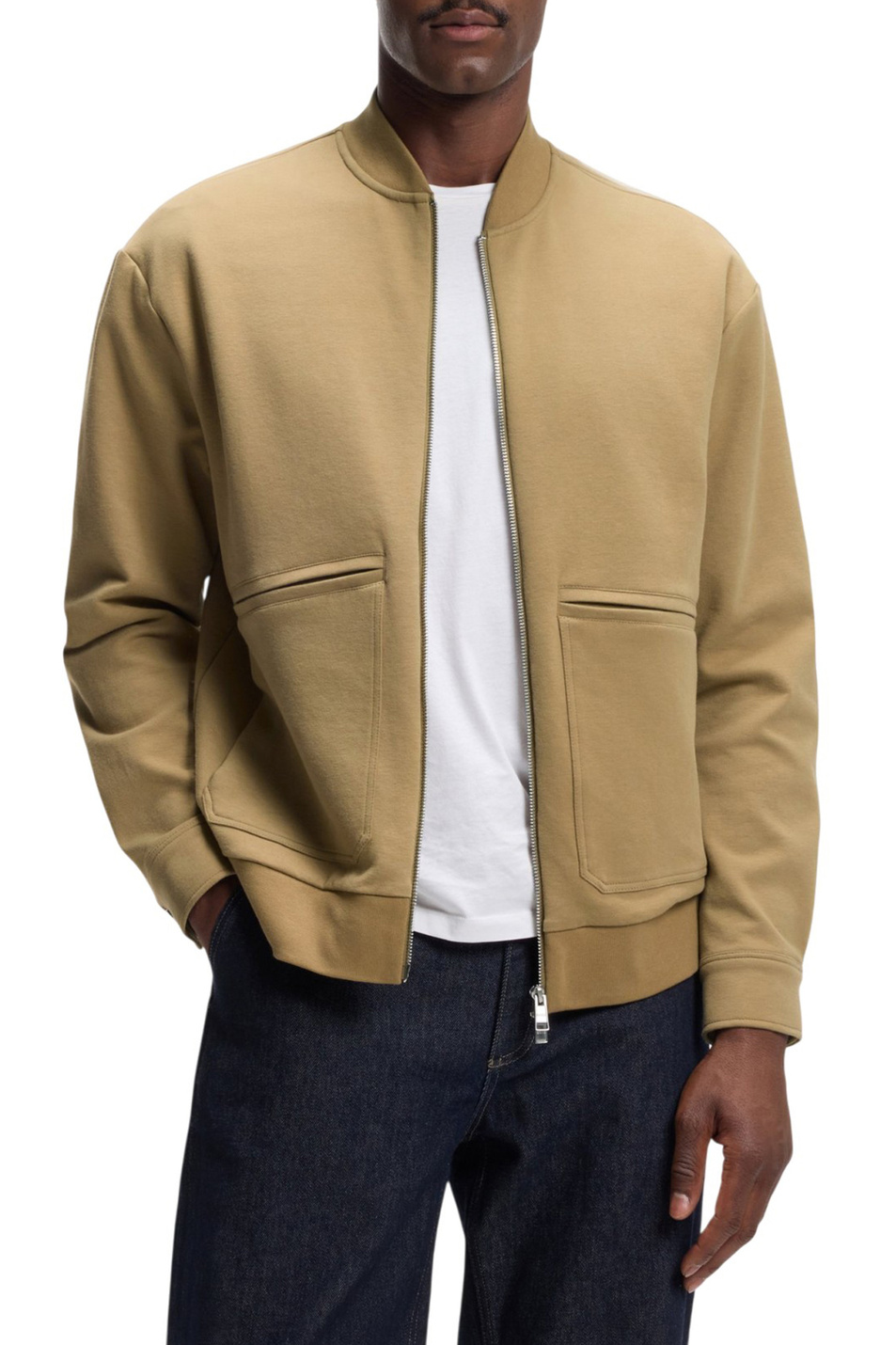 Мужской BOSS Бомбер Skiles однотонный (цвет ), артикул 50554232 | Фото 3