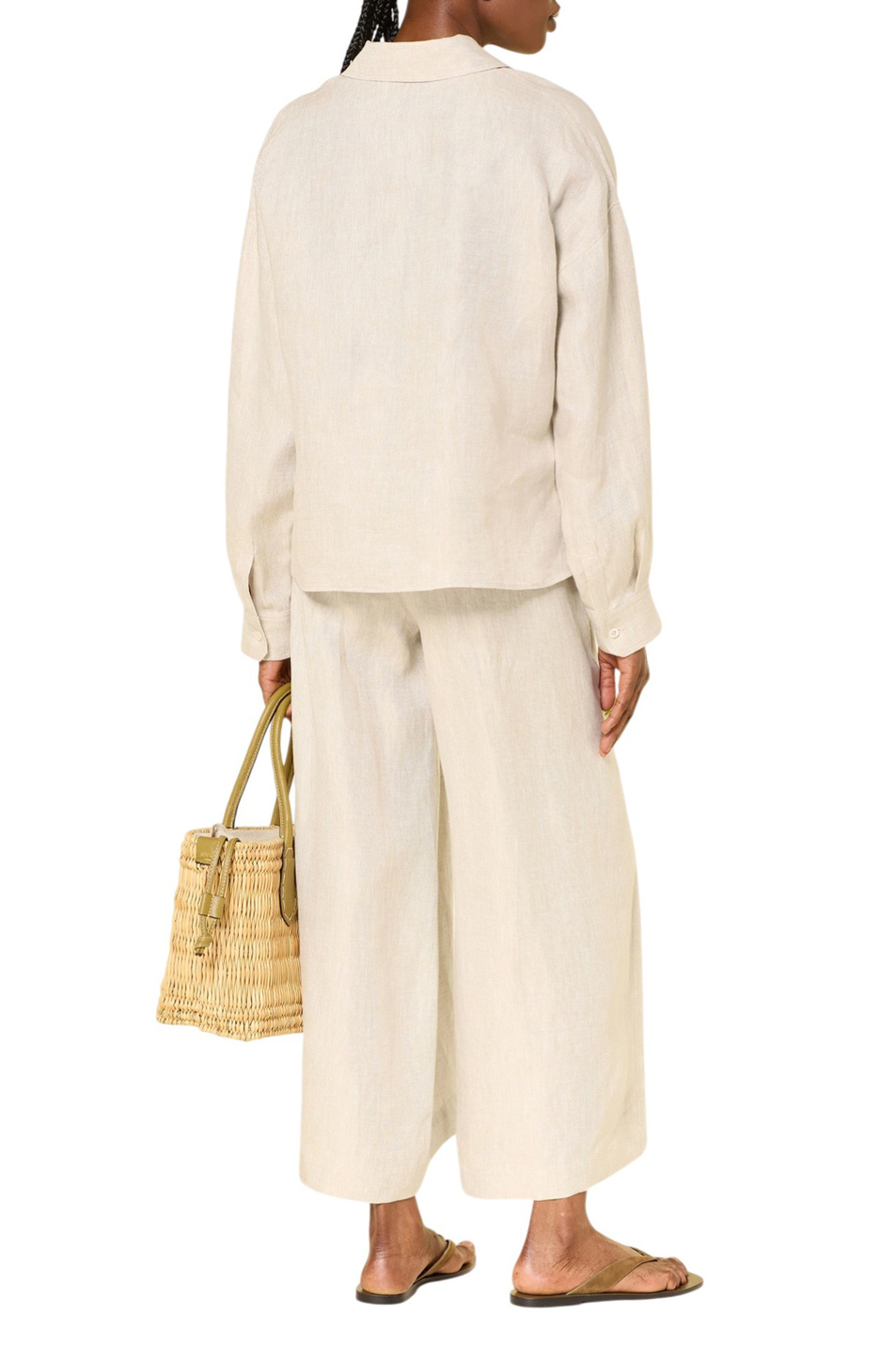 Женский Weekend Max Mara Брюки FELINO из льна (цвет ), артикул 2615131042 | Фото 4