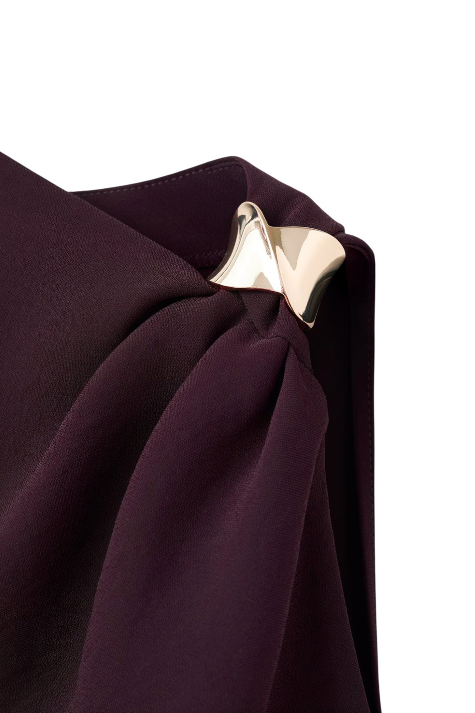 Блузка JOIA с металлической деталью|Основной цвет:Коричневый Женский Mango Блузка JOIA с металлической деталью (цвет ), артикул 17059114 | Фото 4