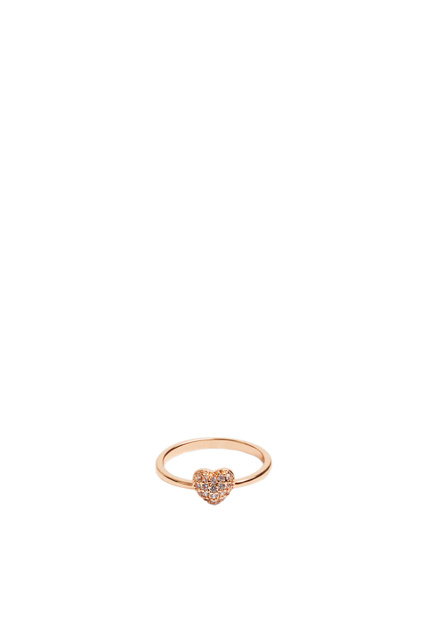 Кольцо с украшением из циркония|Основной цвет:Золотой|Артикул:195338 | Фото 2