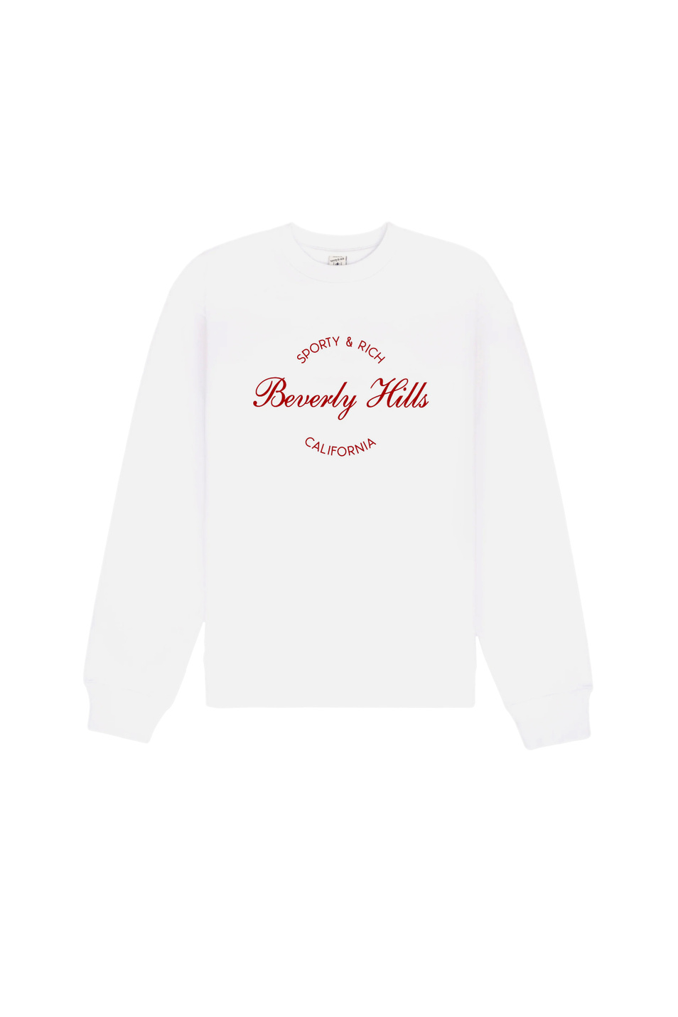 Женский Sporty & Rich Свитшот Beverly Script из хлопка (цвет ), артикул ST07164257WH01 | Фото 1