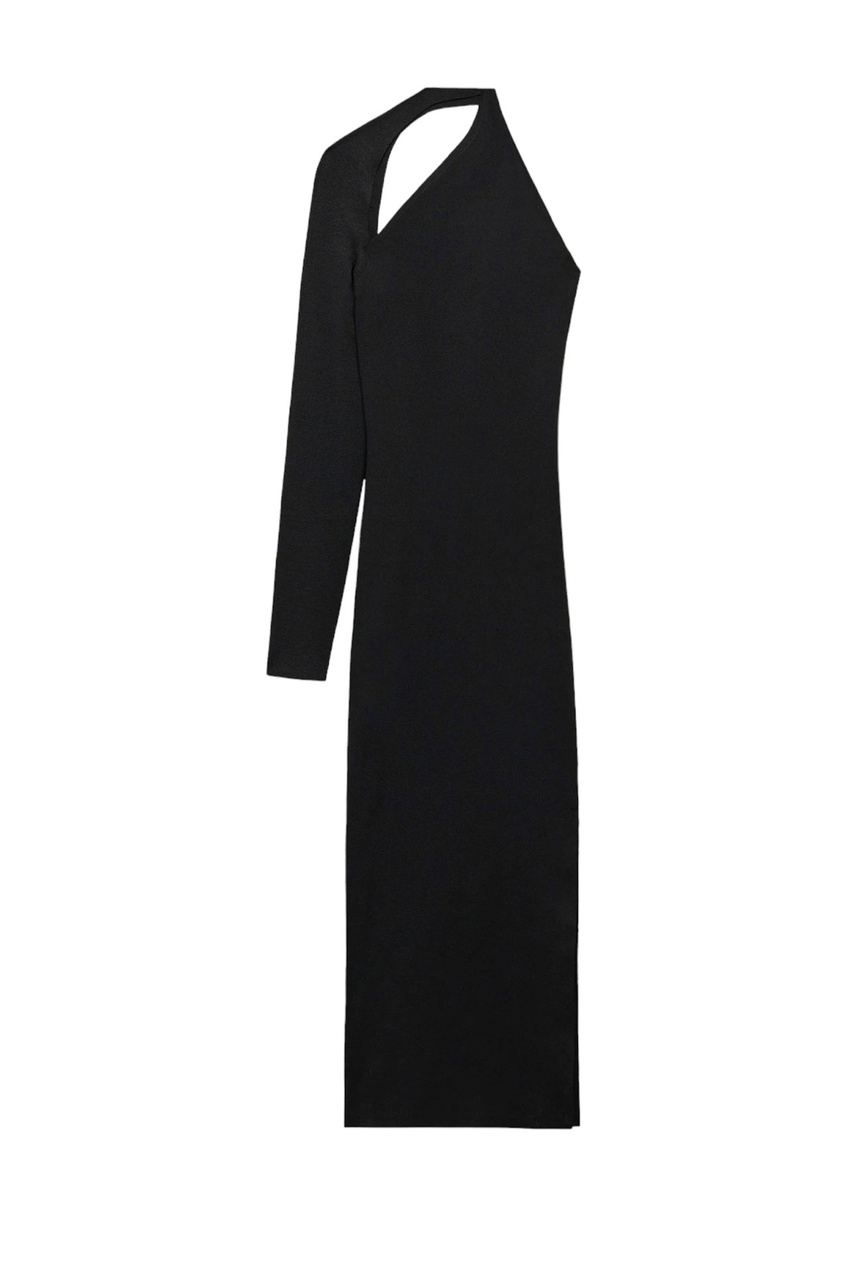 Платье асимметричное DRACULA с разрезом|Основной цвет:Черный|Артикул:57029120 | Фото 1