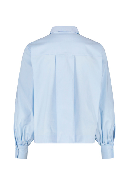 Однотонная блузка|Основной цвет:Голубой|Артикул:760006-31417 | Фото 2