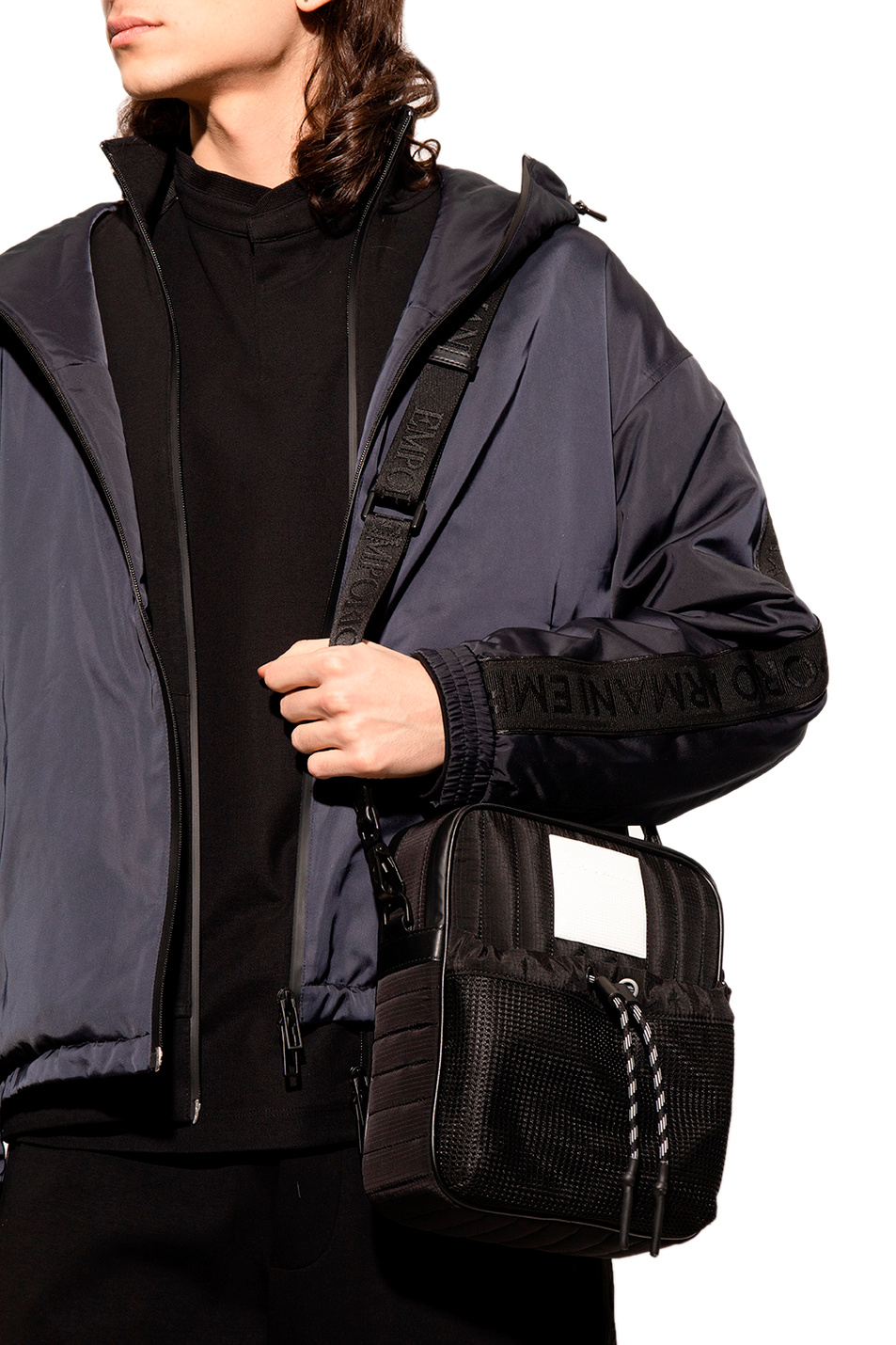Мужской Emporio Armani Сумка через плечо с сетчатым карманом (цвет ), артикул Y4M377-Y196V | Фото 5