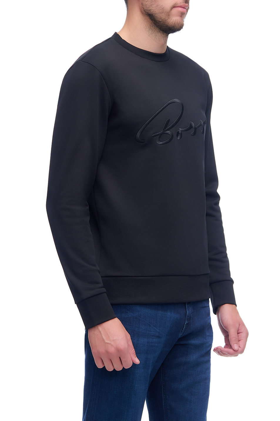 Мужской BOSS Свитшот из натурального хлопка с вышитым логотипом (цвет ), артикул 50458160 | Фото 3