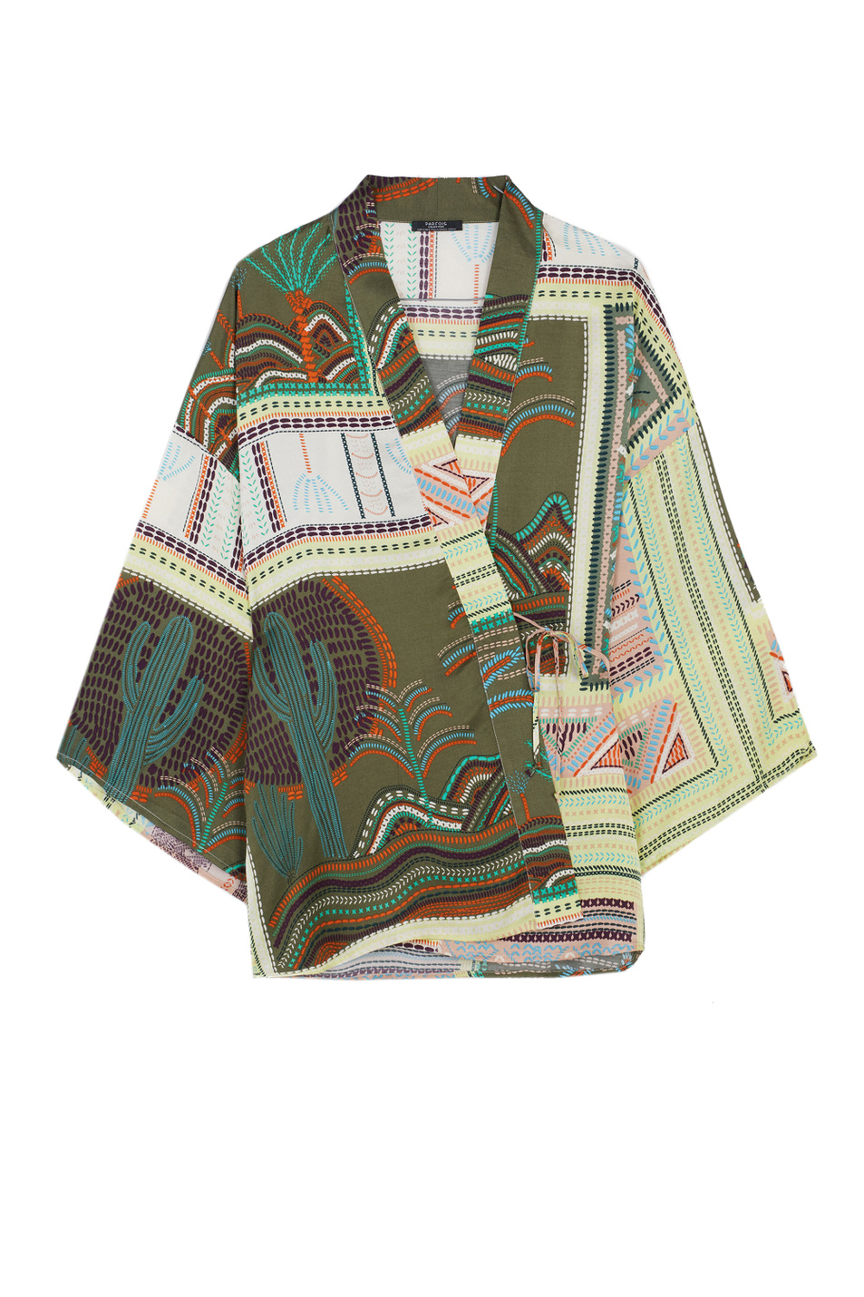 Parfois Атласное кимоно с принтом (цвет ), артикул 190113 | Фото 1