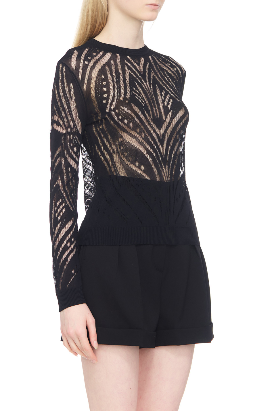 Женский Max Mara Джемпер LIMONE с перфорацией (цвет ), артикул 2313661339 | Фото 3