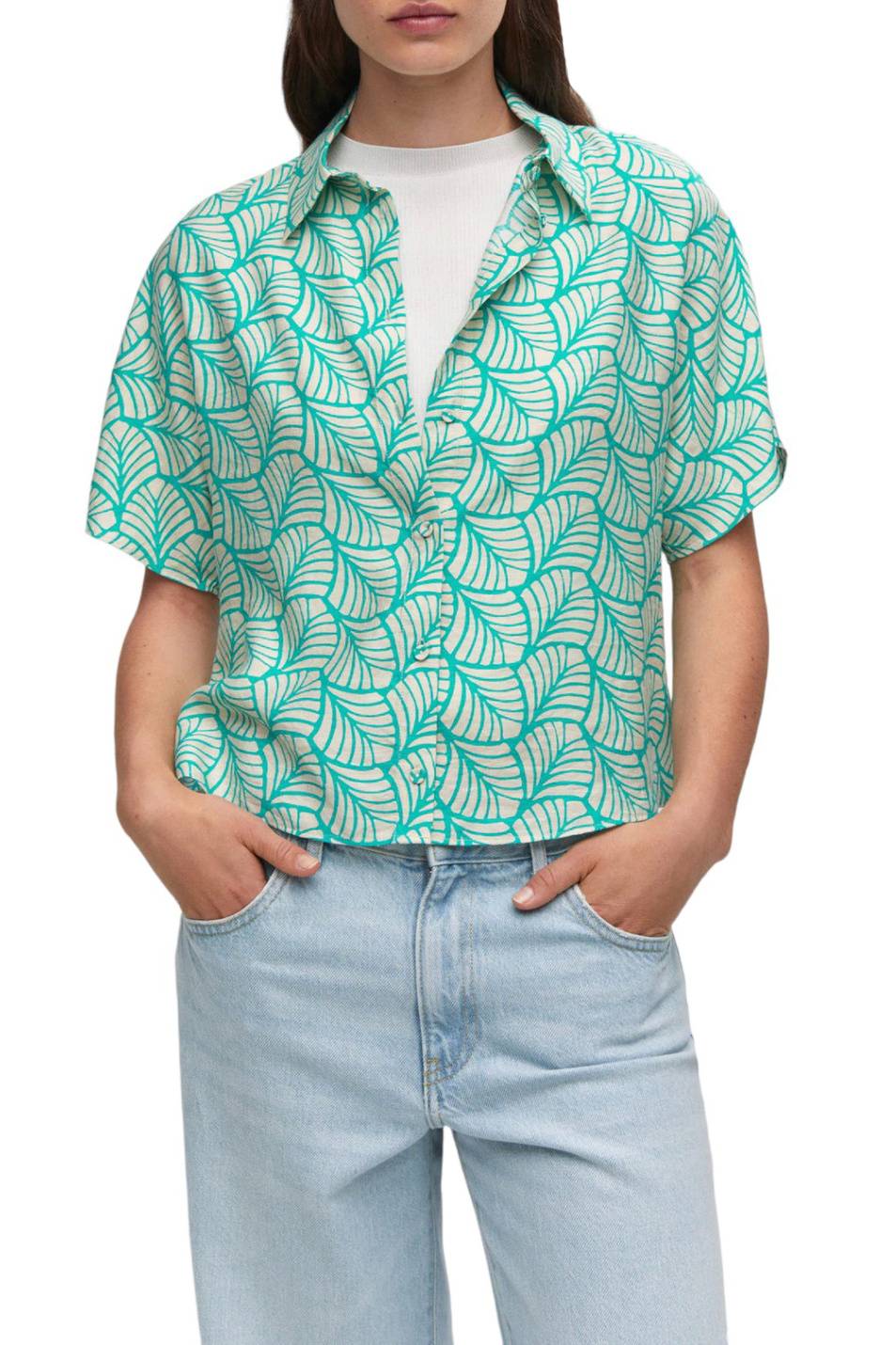Женский Mango Рубашка FLORA с принтом (цвет ), артикул 57072881 | Фото 3