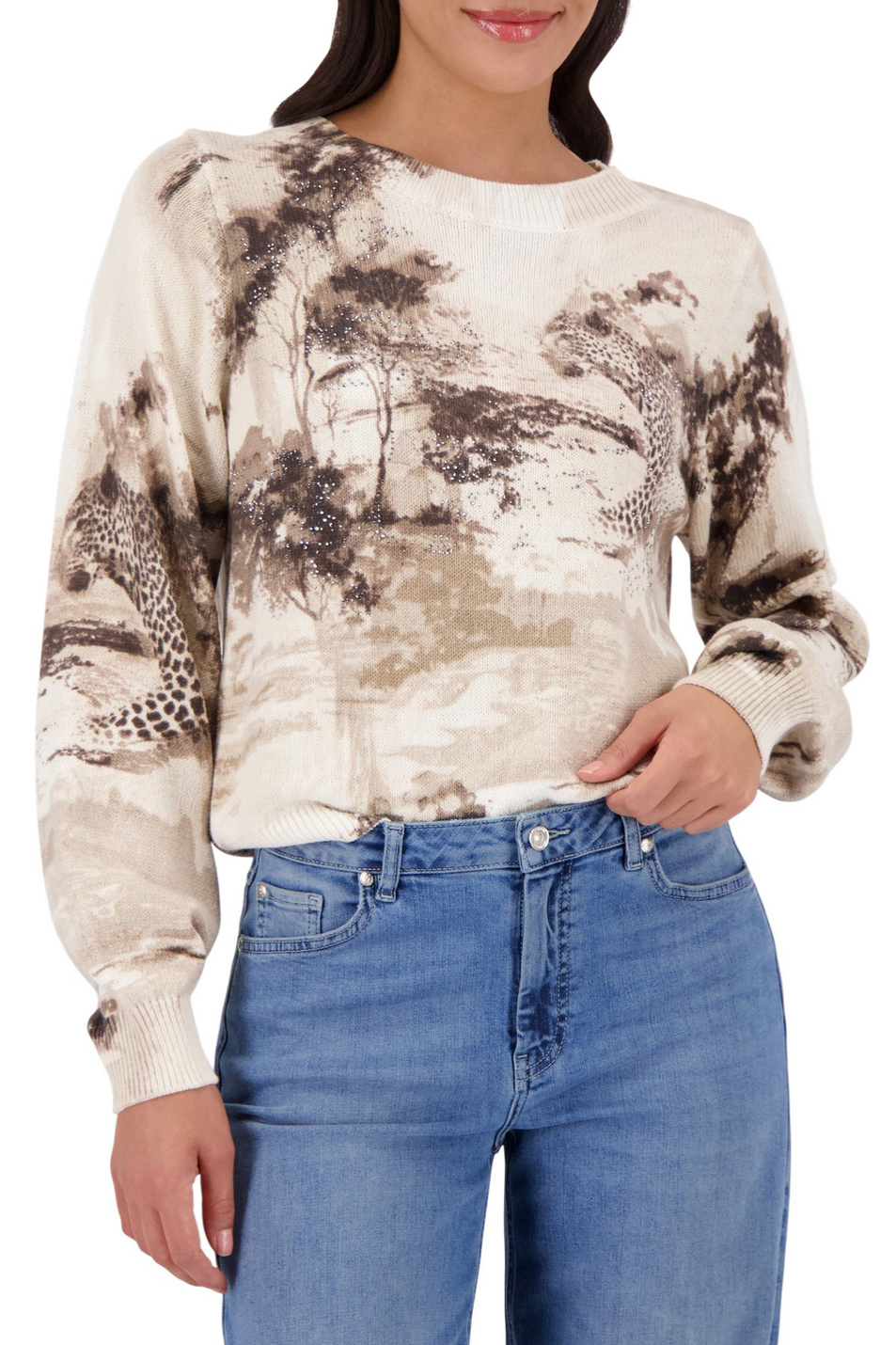 Женский Monari Джемпер со стразами (цвет ), артикул 410382 | Фото 3