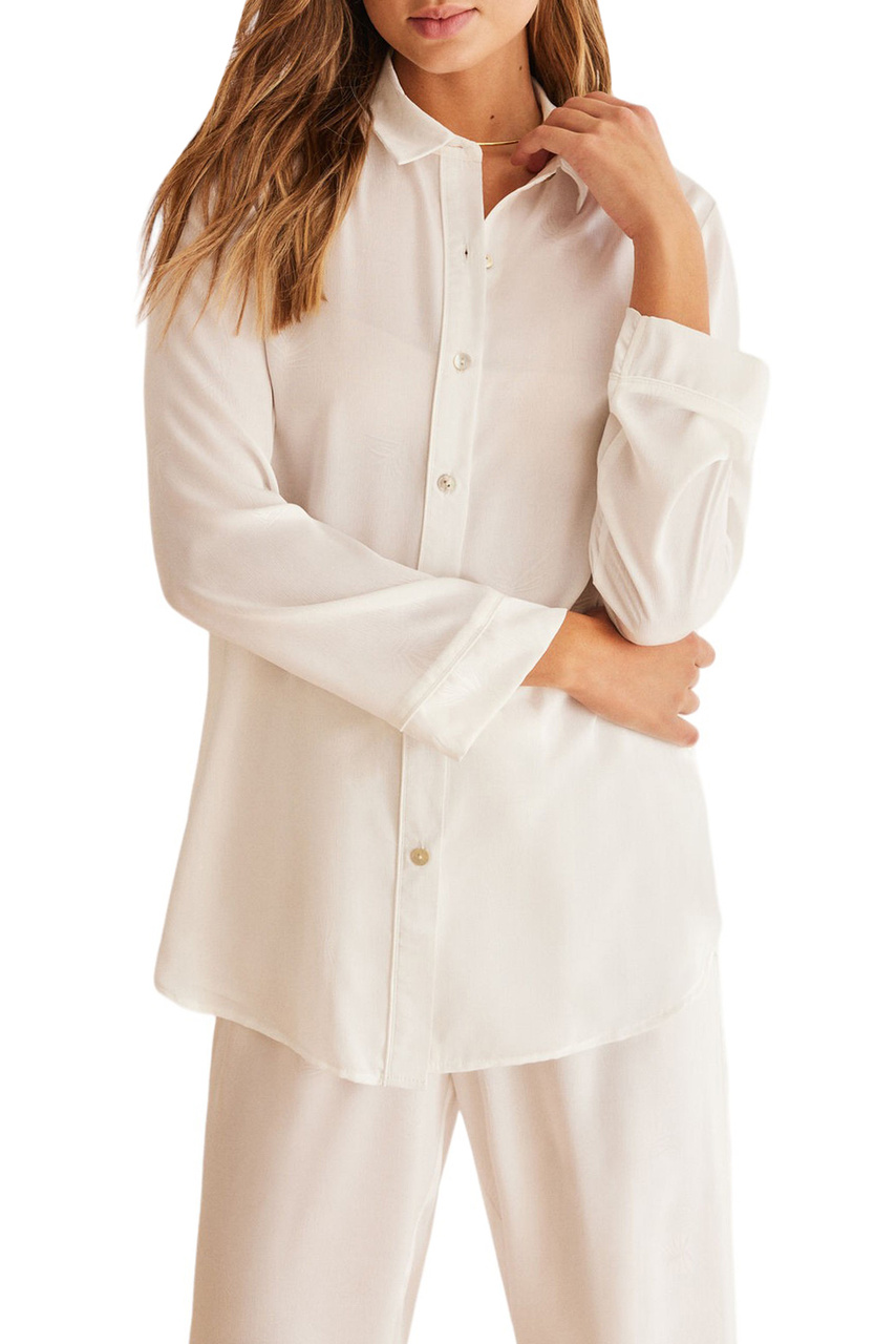 Пижама атласная|Основной цвет:Белый|Артикул:2547592 | Фото 1