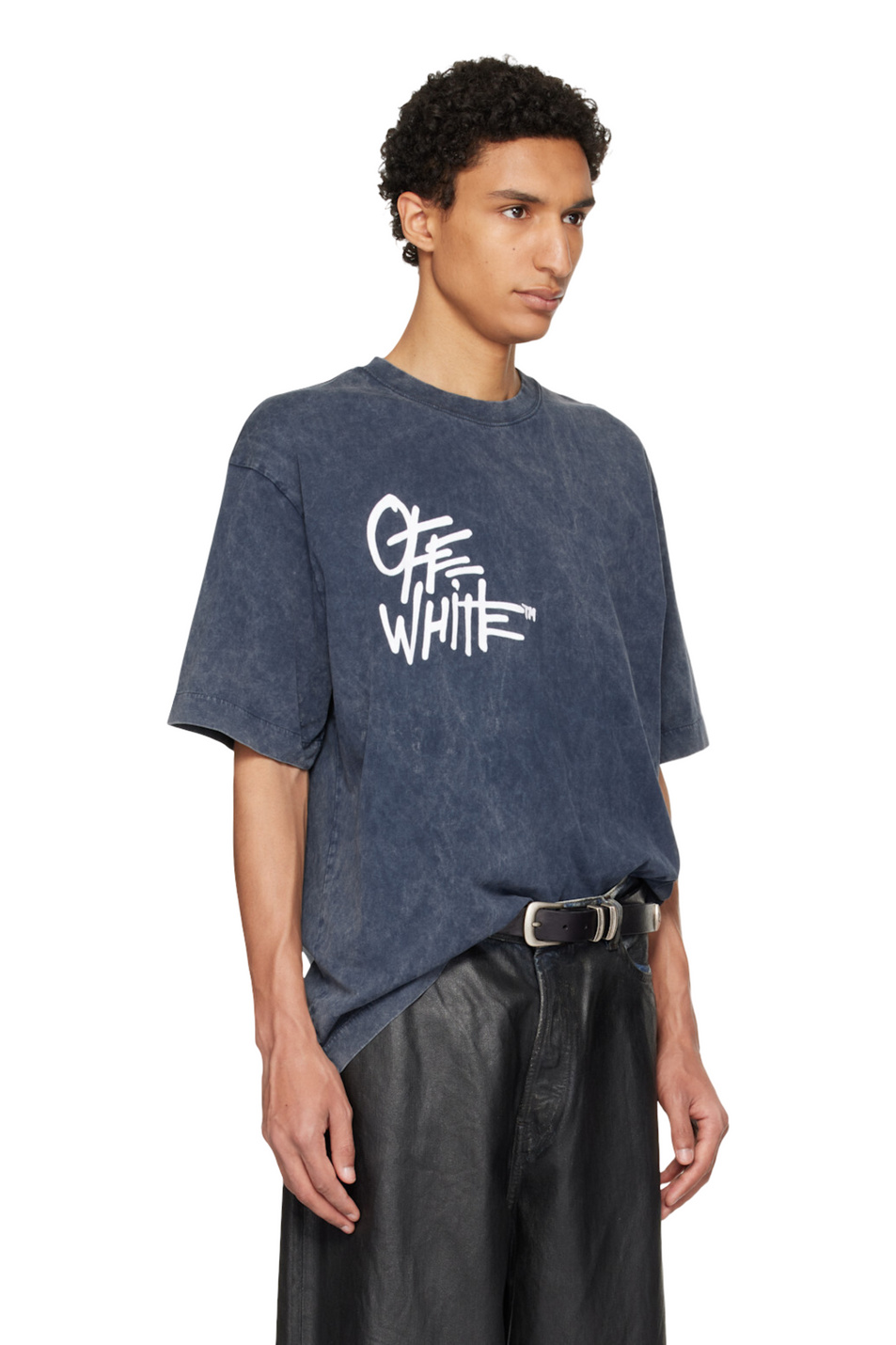 Мужской Off-White Футболка Spray Painting с принтом (цвет ), артикул OMAA120S26JER00G4001 | Фото 4