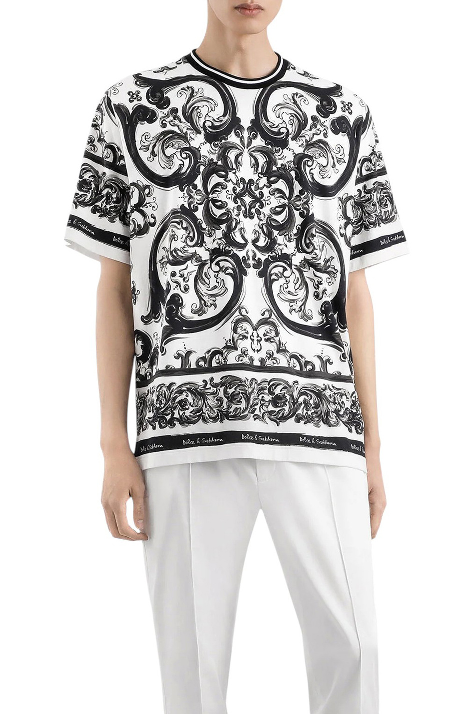 Мужской Dolce & Gabbana Футболка с принтом майолика (цвет ), артикул G8PN9T-II7HM | Фото 3