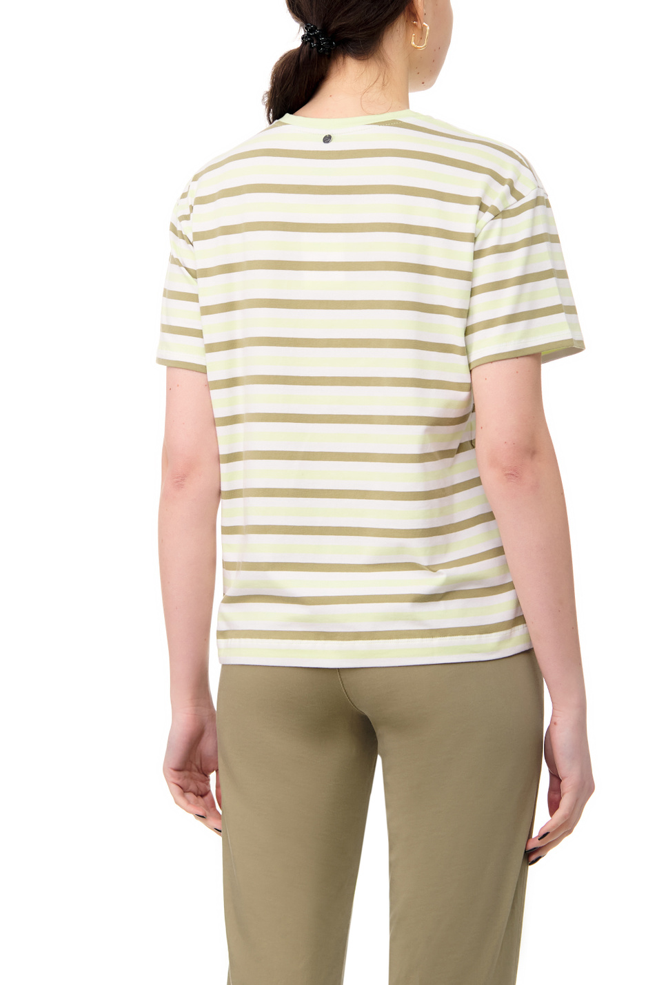 Женский Gerry Weber Футболка из эластичного хлопка в полоску (цвет ), артикул 670001-44031 | Фото 6