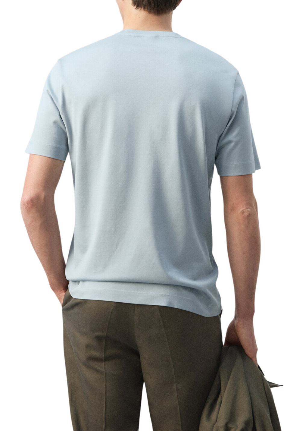 Мужской Mango Man Футболка BELLOW из хлопка (цвет ), артикул 27041264 | Фото 4