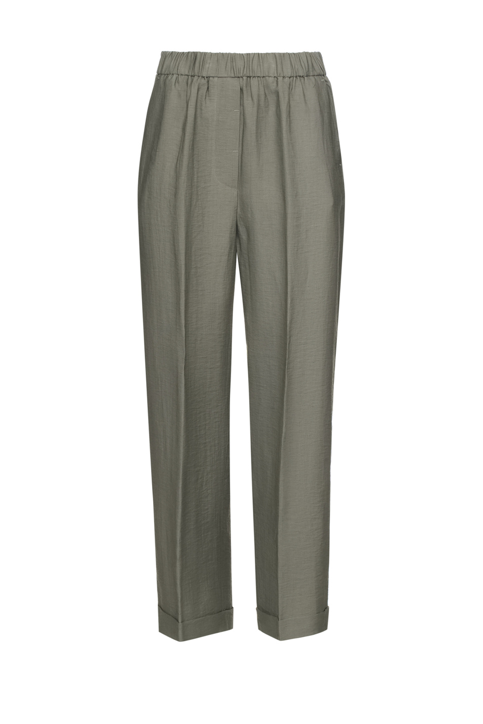 Брюки с эластичным поясом|Основной цвет:Зеленый Женский Peserico Брюки с эластичным поясом (цвет ), артикул P04036-05435 | Фото 1