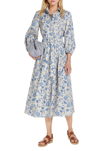 Платье ARLETTE из натурального хлопка с принтом|Основной цвет:Голубой|Артикул:2352210831 | Фото 2