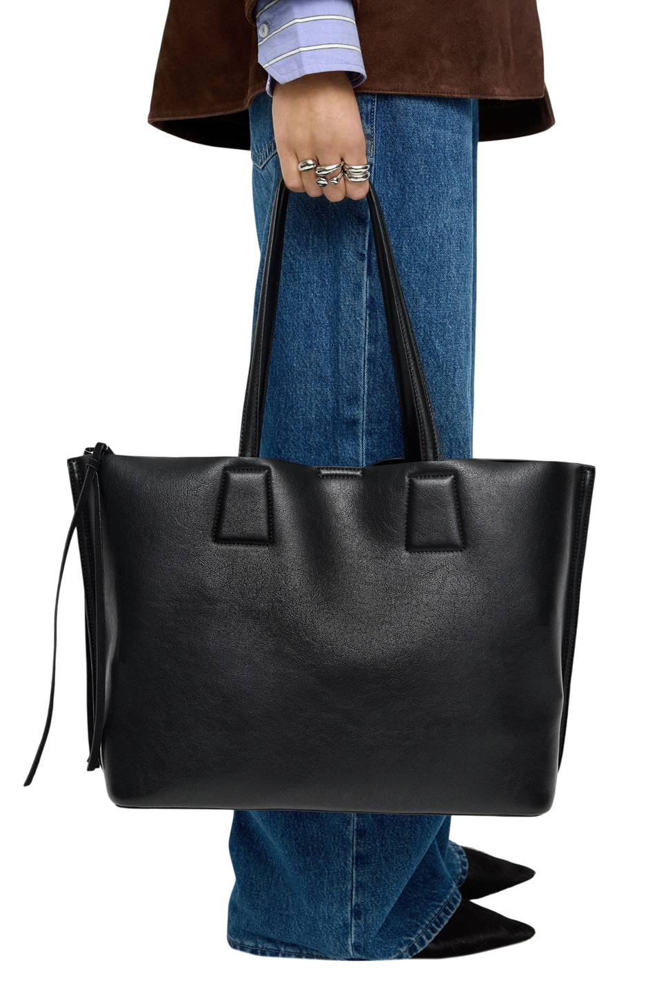 Женский Parfois Сумка-шопер из искусственной кожи (цвет ), артикул 243002 | Фото 4