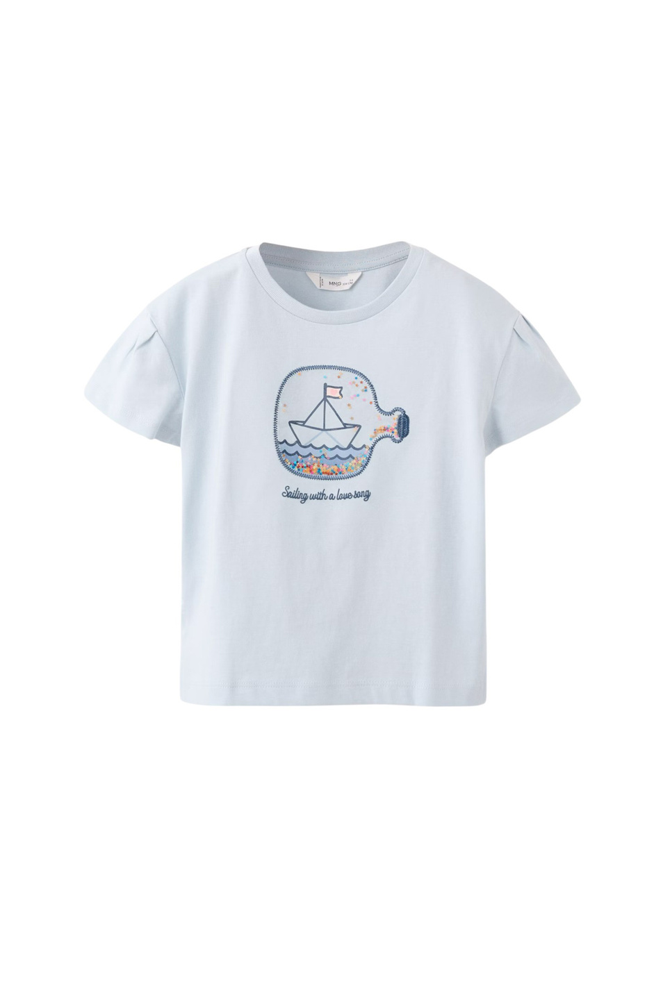 Девочкам Mango Kids Футболка BARCO из хлопка (цвет ), артикул 27005166 | Фото 1