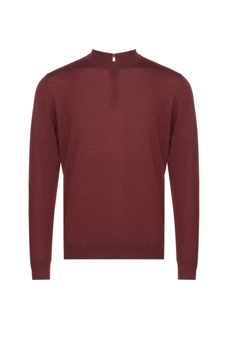 Джемпер с воротником на молнии|Основной цвет:Бордовый Мужской Corneliani Джемпер с воротником на молнии (цвет ), артикул 26M524-2625126 | Фото 1