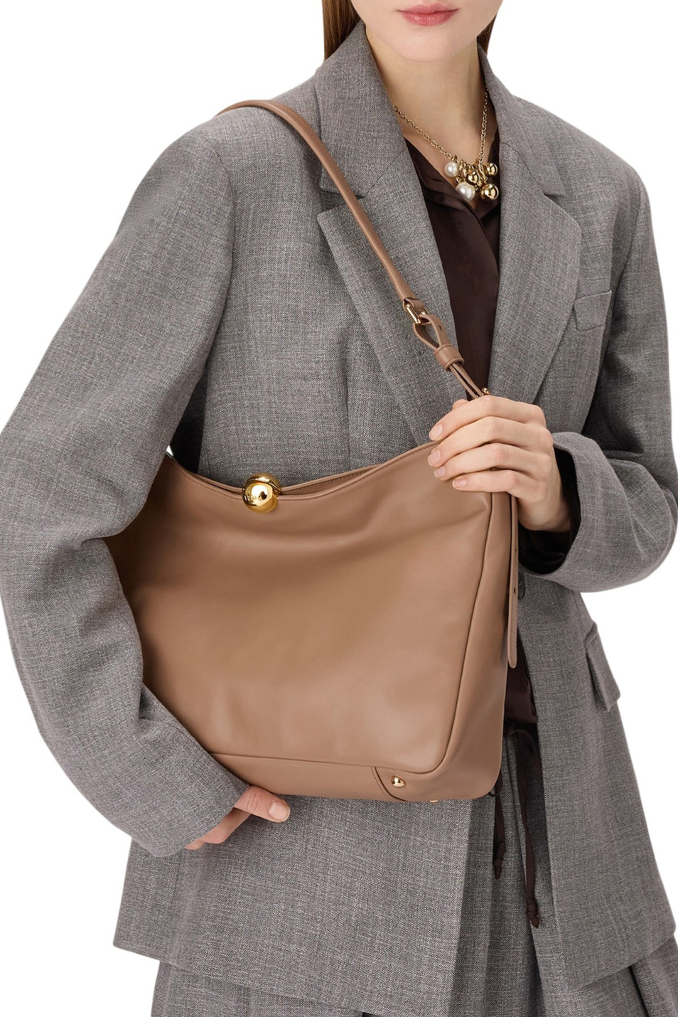 Женский Furla Сумка SFERA SOFT L из натуральной кожи (цвет ), артикул WB01365-BX3168 | Фото 3