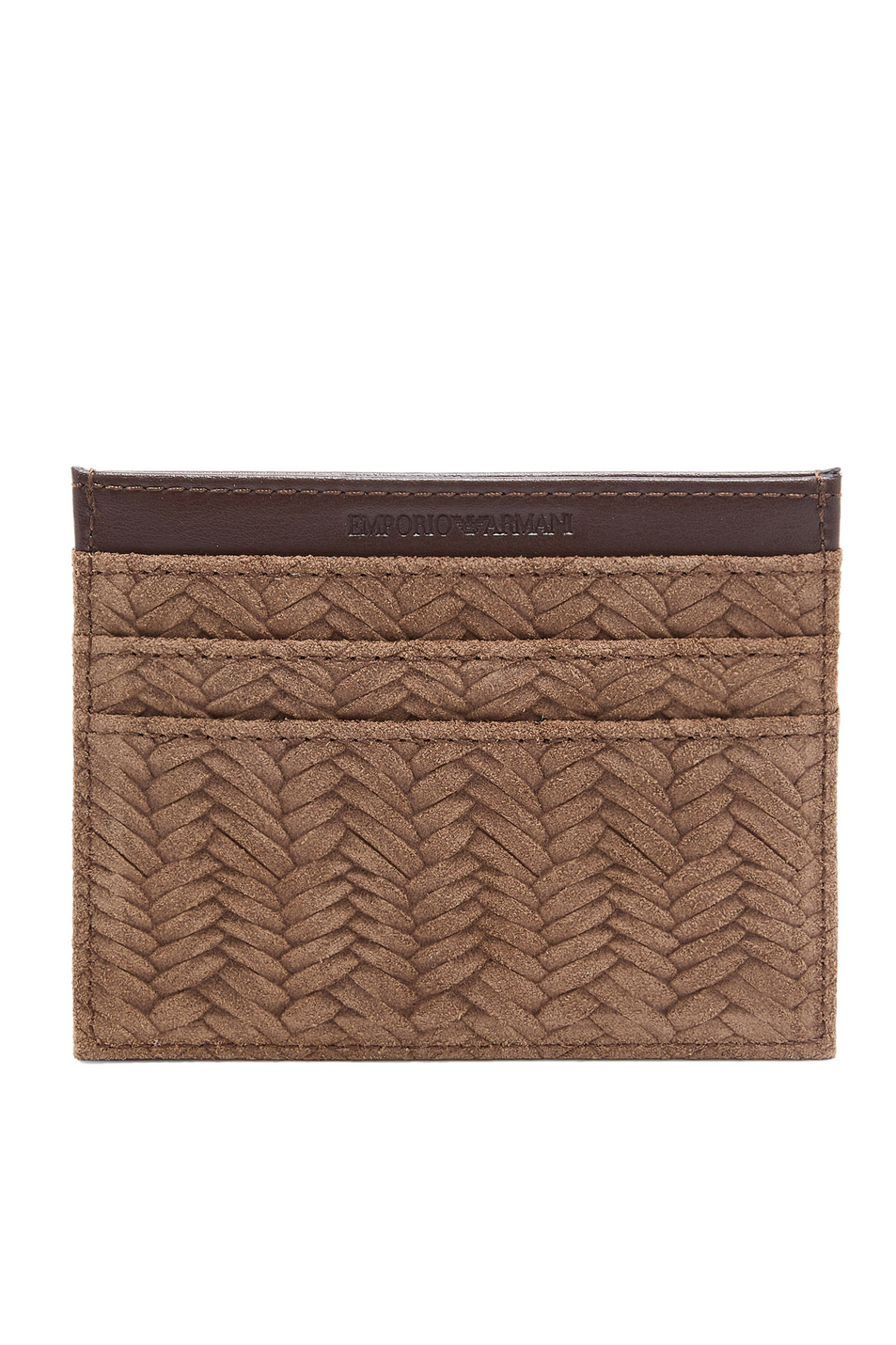 Мужской Emporio Armani Чехол для карт из натуральной замши (цвет ), артикул EM005753-AF25302 | Фото 3