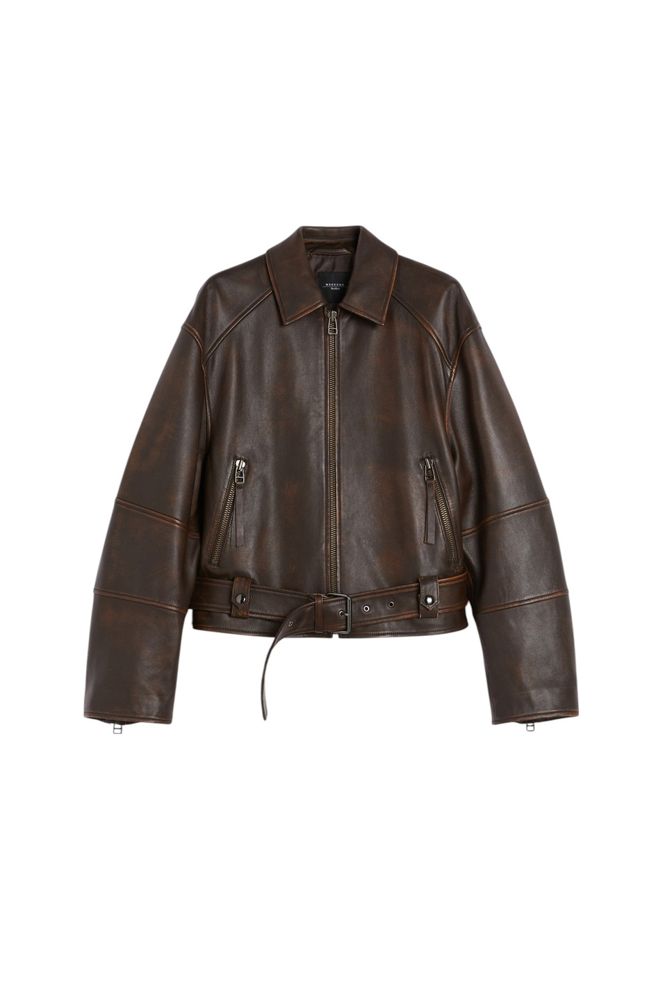 Женский Weekend Max Mara Куртка EGIZIO из натуральной кожи (цвет ), артикул 2525446011 | Фото 1