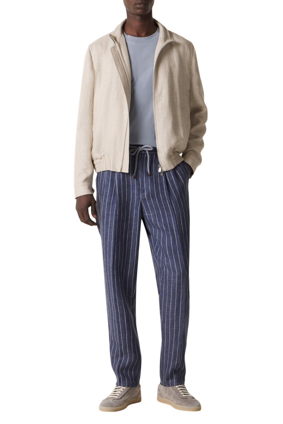 Мужской Brunello Cucinelli Брюки из натурального льна (цвет ), артикул MZ412E1710 | Фото 3