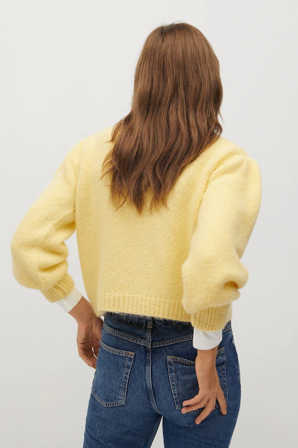 Mango Короткий свитер CIELI с рукавами-фонариками (цвет ), артикул 77009234 | Фото 5