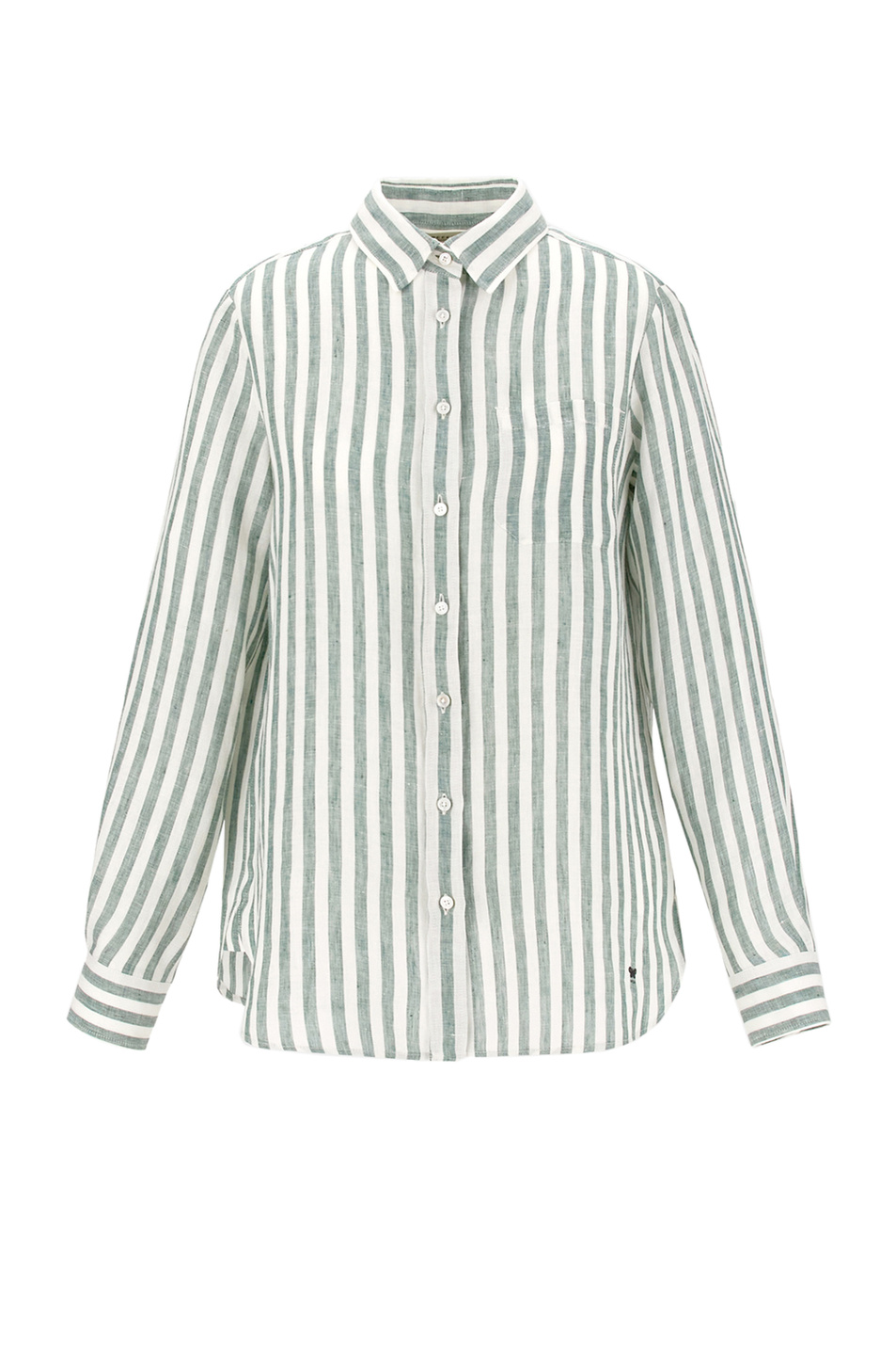 Женский Weekend Max Mara Рубашка GUINEA из чистого льна с принтом в полоску (цвет ), артикул 51110211 | Фото 1