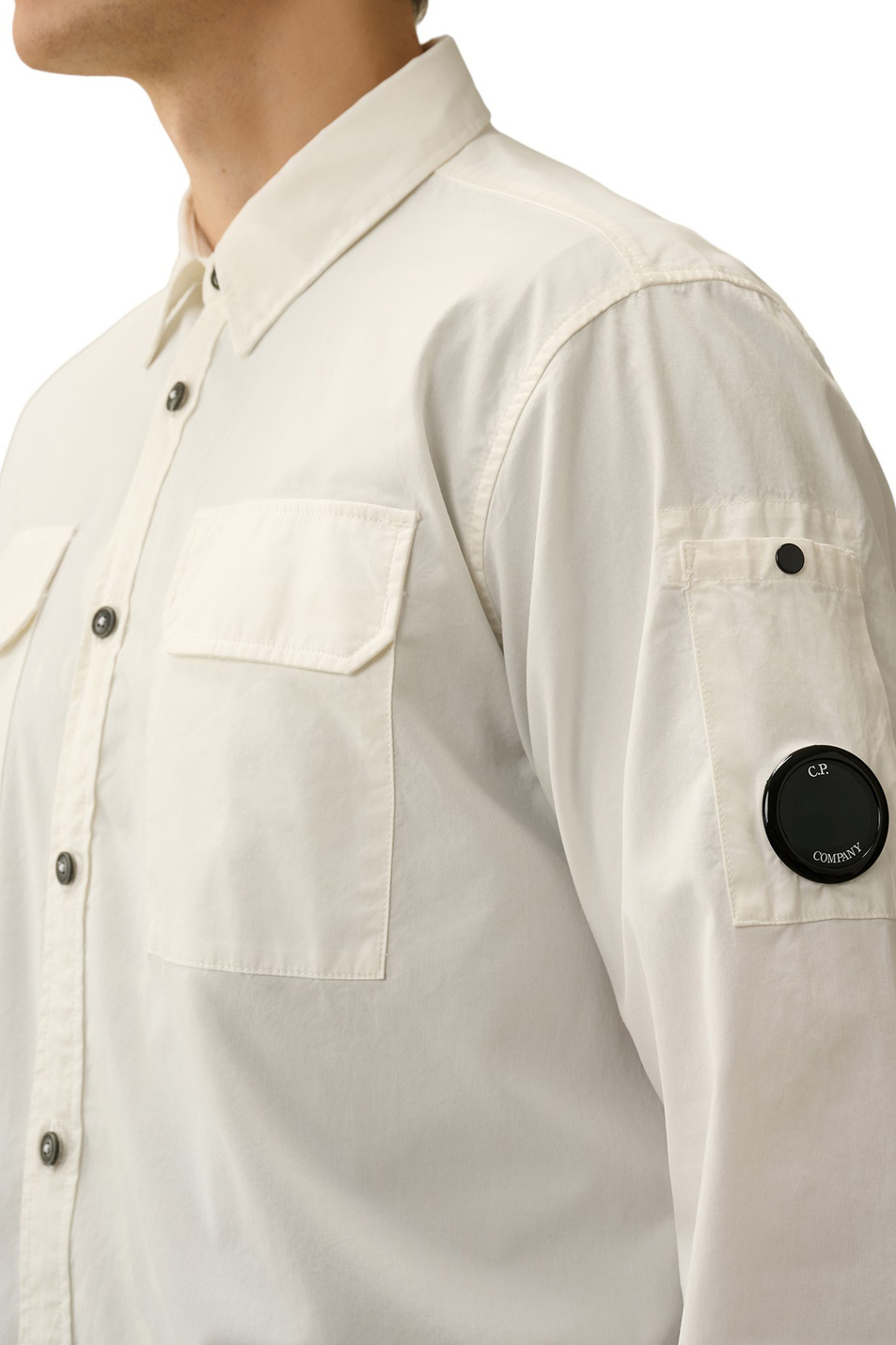 Мужской C.P. Company Рубашка из натурального хлопка с карманами (цвет ), артикул 16CMSH157A002824G | Фото 5