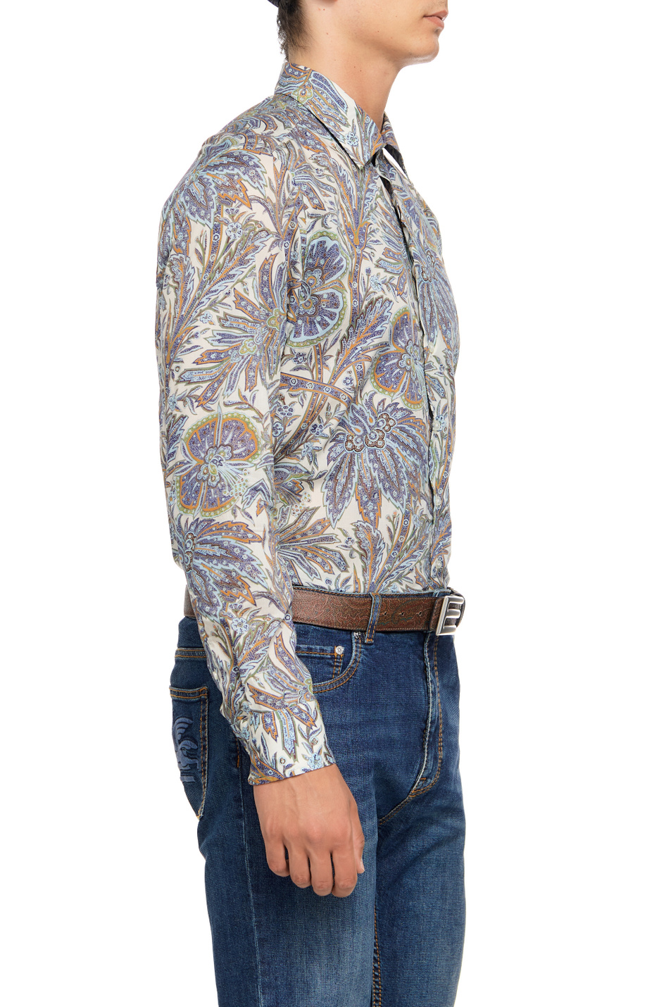 Мужской Etro Рубашка из натурального хлопка с принтом (цвет ), артикул 1K52657360250 | Фото 3