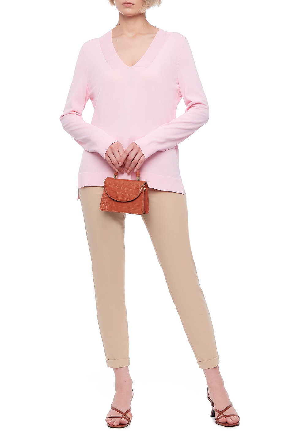 Женский Gerry Weber Пуловер с V-образным вырезом из смесовой вискозы (цвет ), артикул 571026-35709 | Фото 3