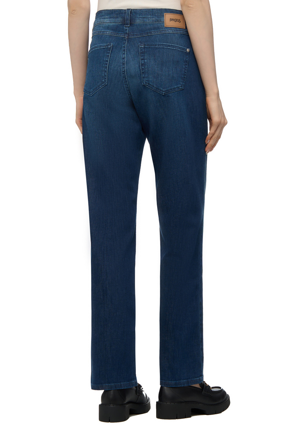 Джинсы STRAIGHT из смесового хлопка|Основной цвет:Синий Женский Angels Джинсы STRAIGHT из смесового хлопка (цвет ), артикул 350210032 | Фото 3