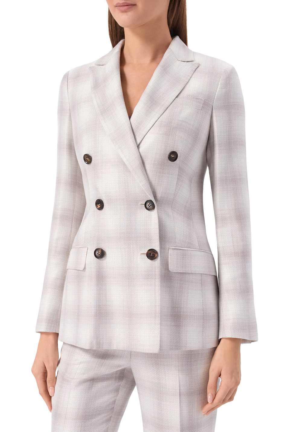 Женский Kiton Жакет из вискозы в клетку (цвет ), артикул D46523K0922G08005 | Фото 3