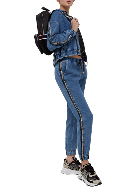 Жакет с карманами и декоративными цепочками|Основной цвет:Черный|Артикул:TA2045J6182 | Фото 2