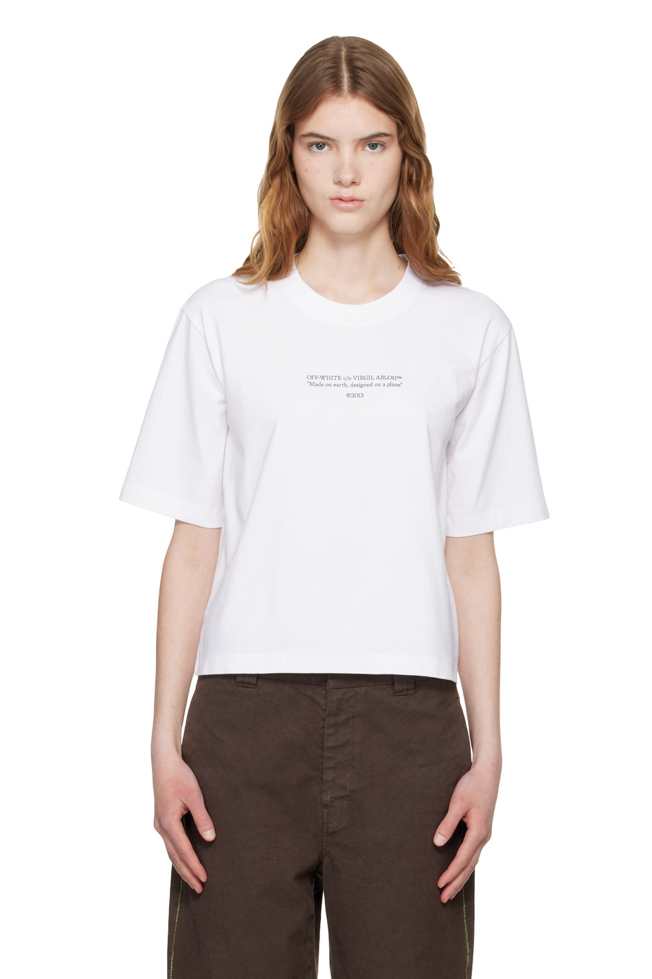 Женский Off-White Футболка STATEMENT с принтом (цвет ), артикул OWAA124S26JER0060110 | Фото 4