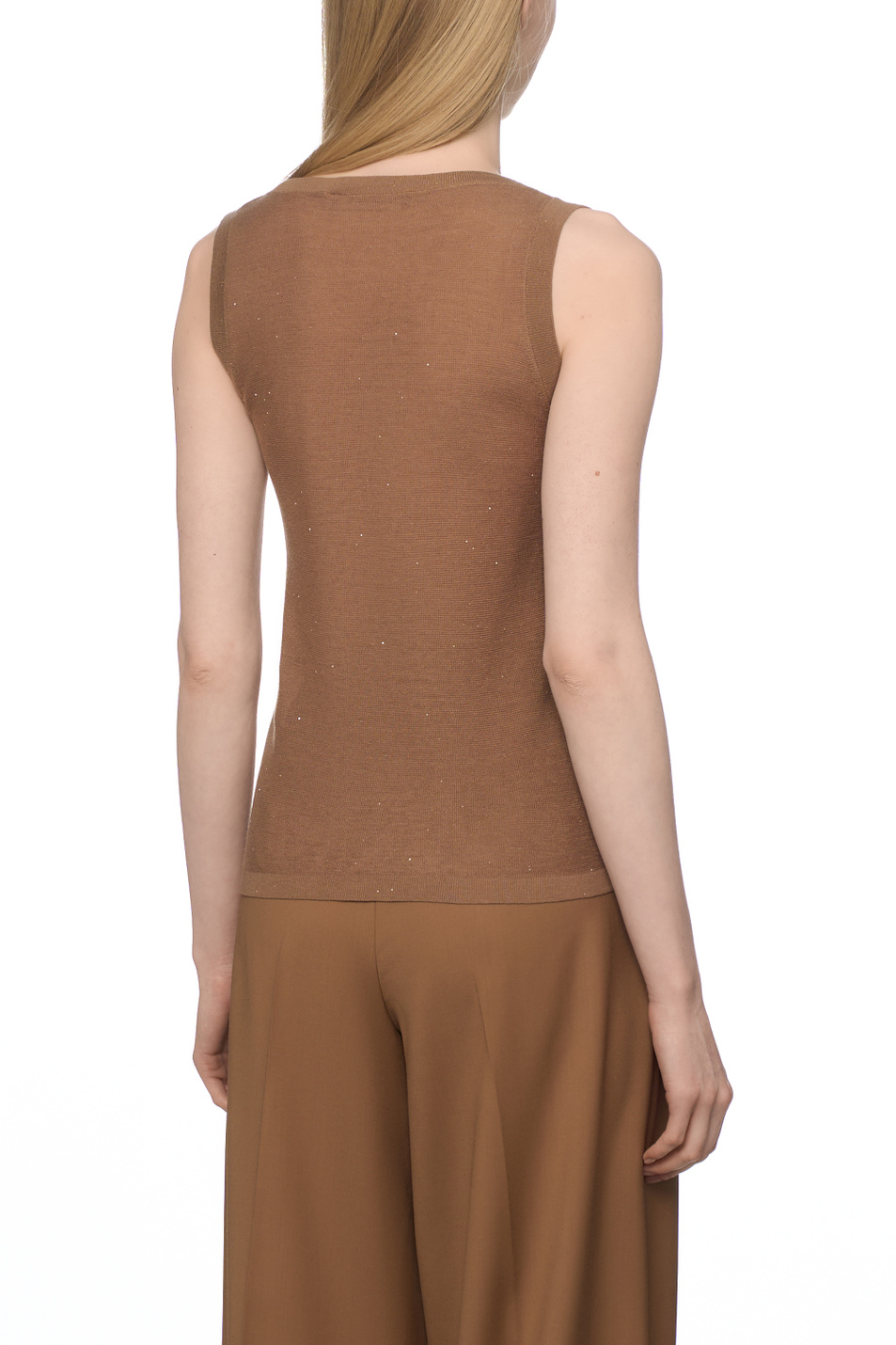 Женский Max Mara Топ FALCO из шерсти и шелка (цвет ), артикул 2616361121 | Фото 4