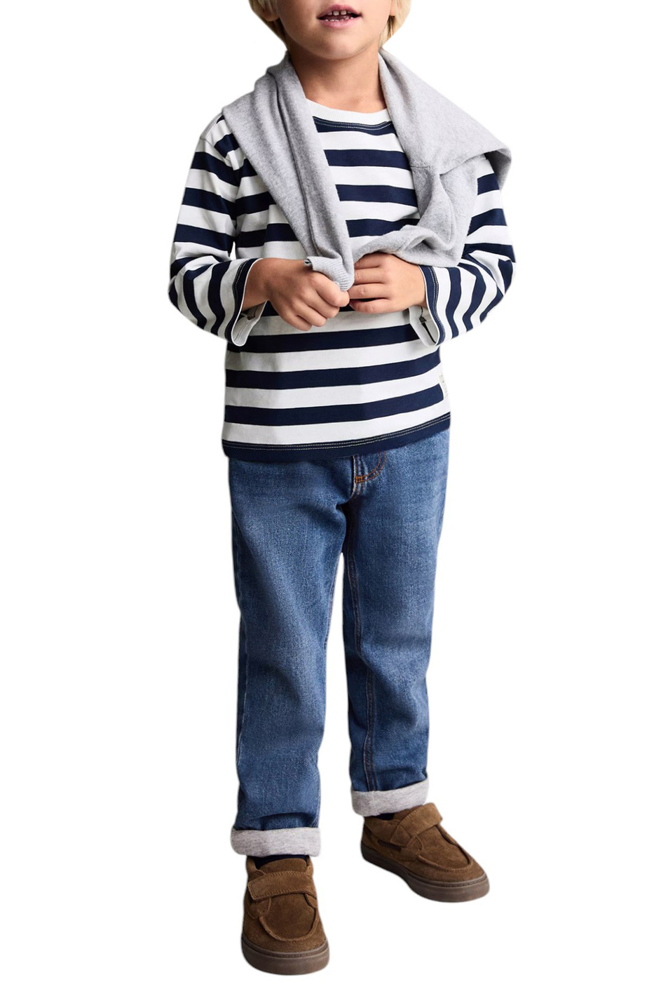 Мальчикам Mango Kids Джинсы SANTIB из хлопка (цвет ), артикул 77097926 | Фото 3