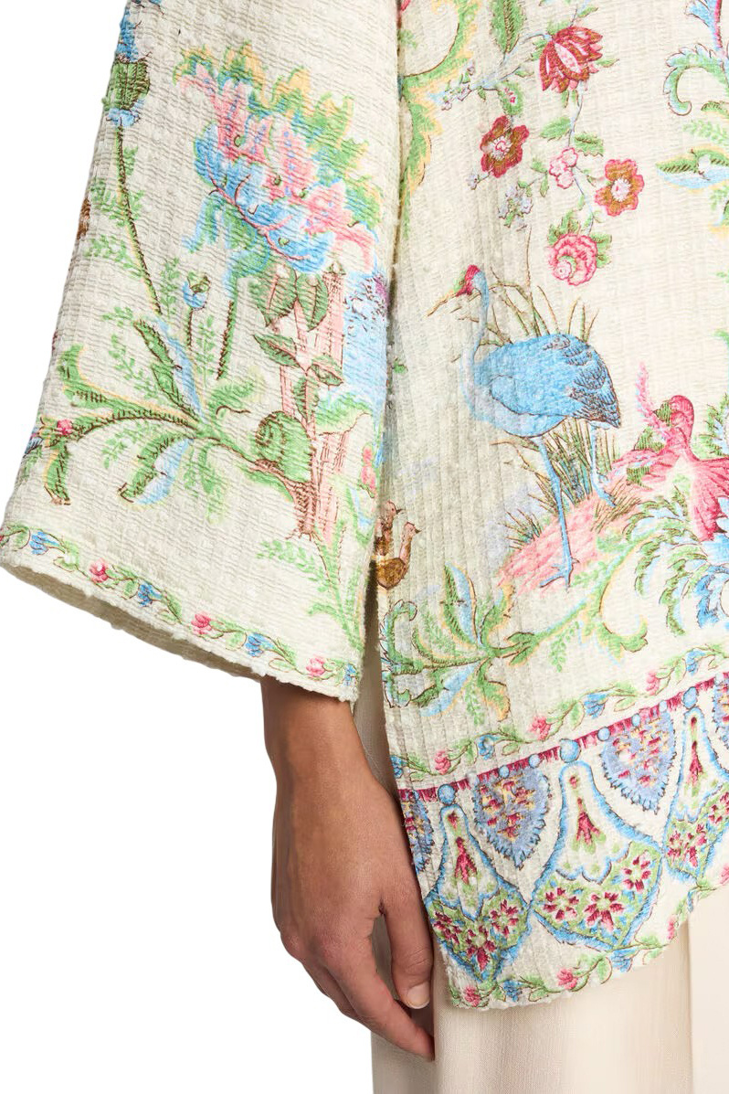 Блузка из смесового хлопка с принтом|Основной цвет:Зеленый Женский Etro Блузка из смесового хлопка с принтом (цвет ), артикул WRCA0024AKH04X0802 | Фото 4