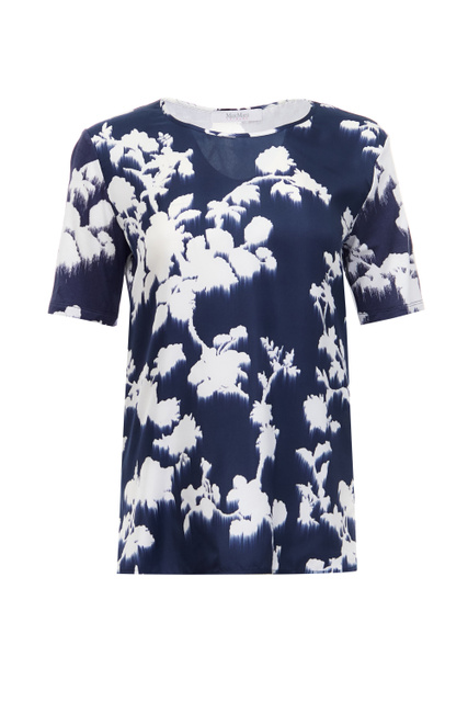 Блузка FAGUS с принтом|Основной цвет:Синий|Артикул:2339410236 | Фото 1