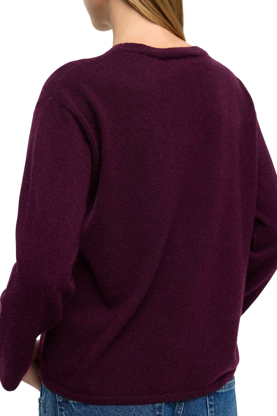 Джемпер из кашемира|Основной цвет:Бордовый Женский Parfois Джемпер из кашемира (цвет ), артикул 239686 | Фото 4
