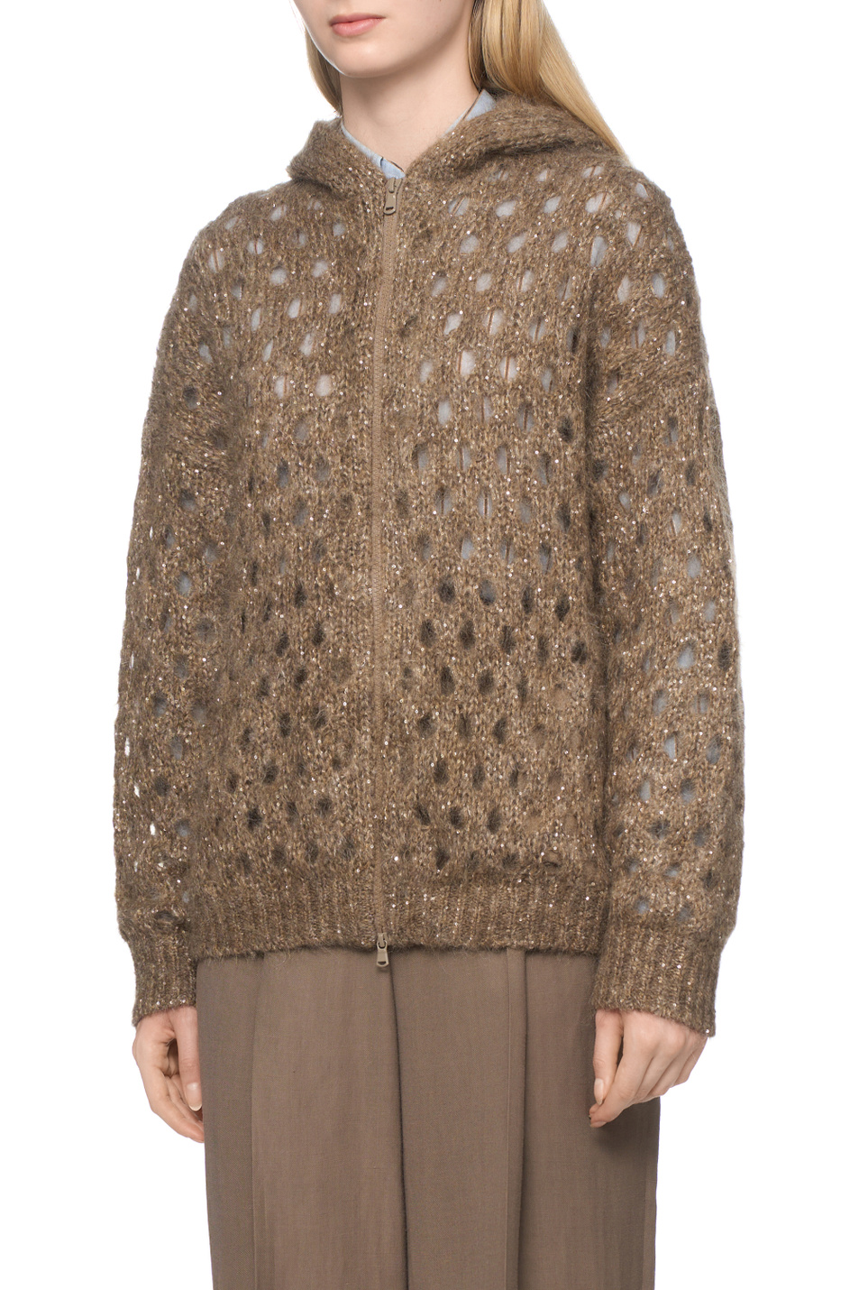 Женский Brunello Cucinelli Кардиган с пайетками (цвет ), артикул MNA326506 | Фото 4