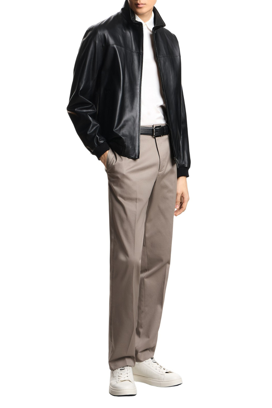 Поло с логотипом|Основной цвет:Белый Мужской Emporio Armani Поло с логотипом (цвет ), артикул EM004588-AF10017 | Фото 2