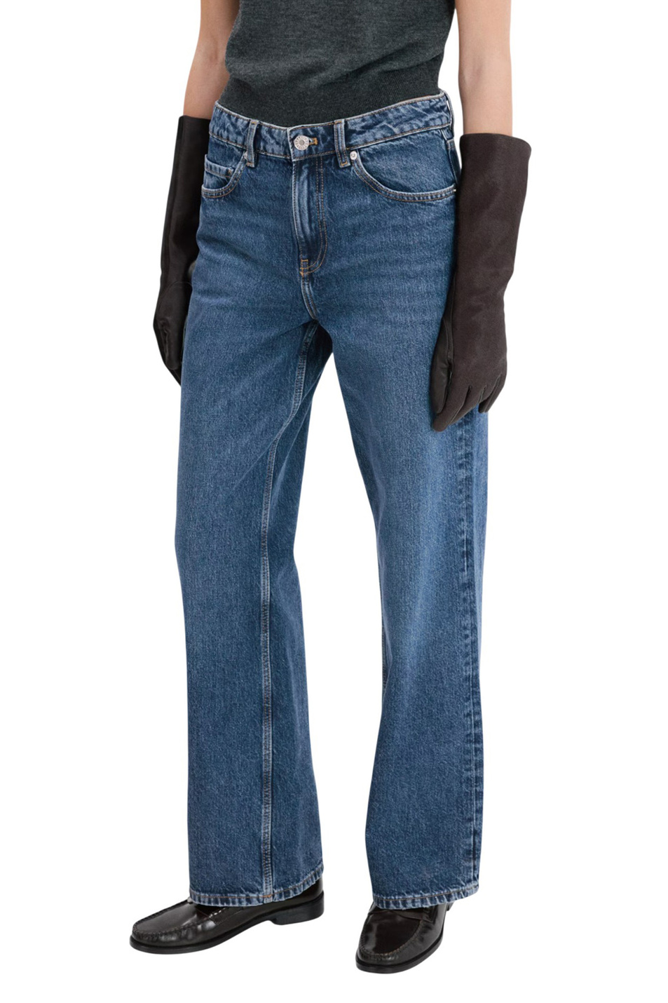 Женский Mango Джинсы RIVER из хлопка (цвет ), артикул 27063295 | Фото 3