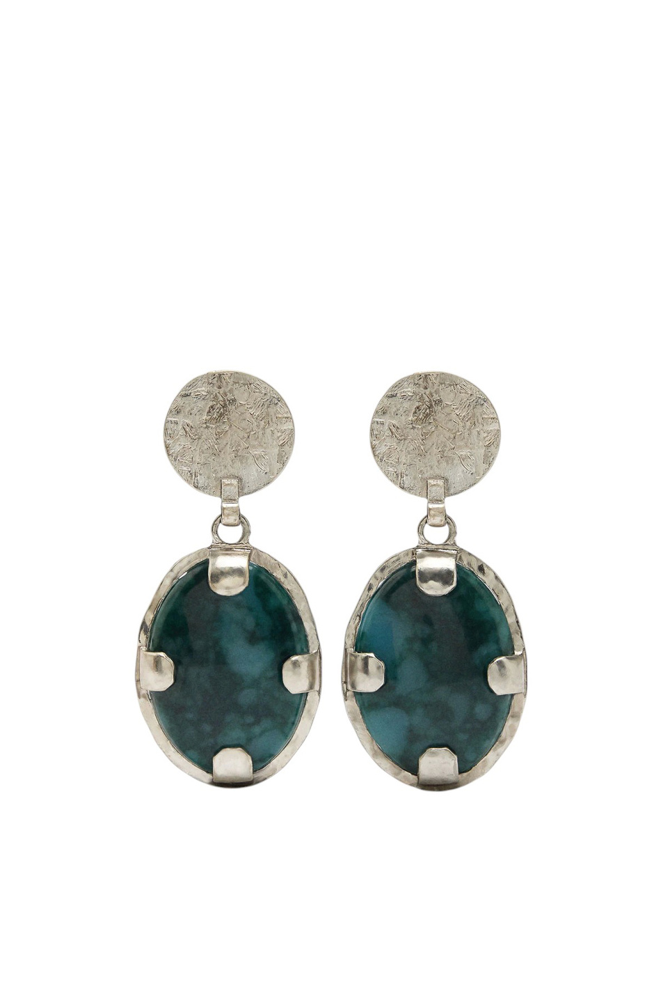 Серьги-подвески с камнями|Основной цвет:Зеленый Женский Parfois Серьги-подвески с камнями (цвет ), артикул 240585 | Фото 1