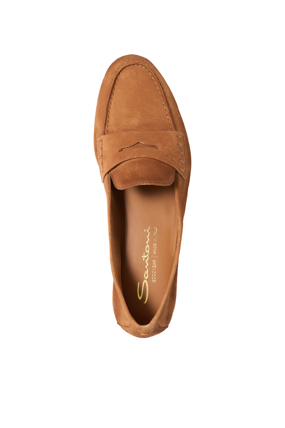 Женский Santoni Лоферы VIBE из натуральной замши (цвет ), артикул WUVD72025GOMSAEAC40 | Фото 4